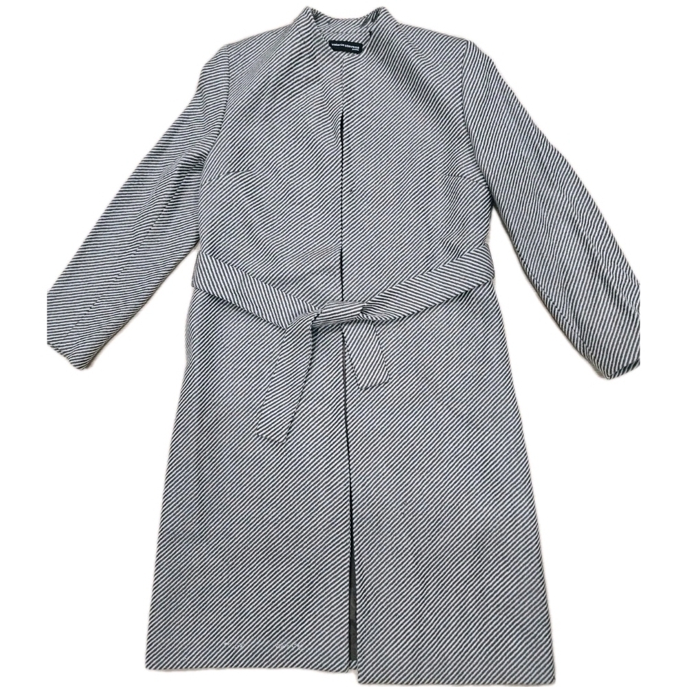 Valerie Stevens Vintage Women's Winter Coat Stripped Brown/ Ivory Elegant Sz 6P